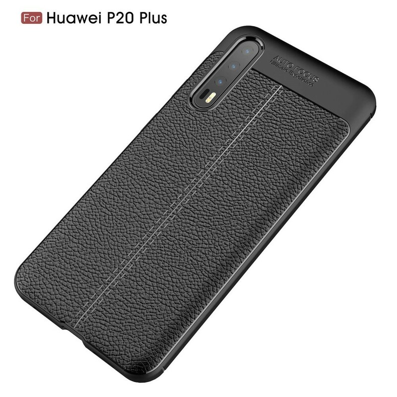 Cover Huawei P20 Pro Leather Effect Lychee Double line