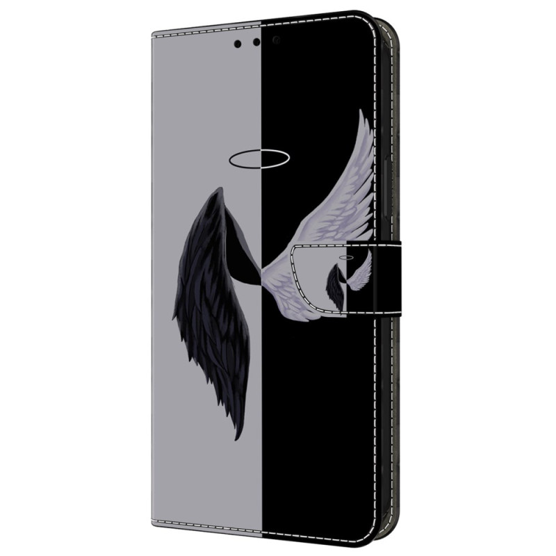 Samsung Galaxy A55 5G Black and White Wings Case