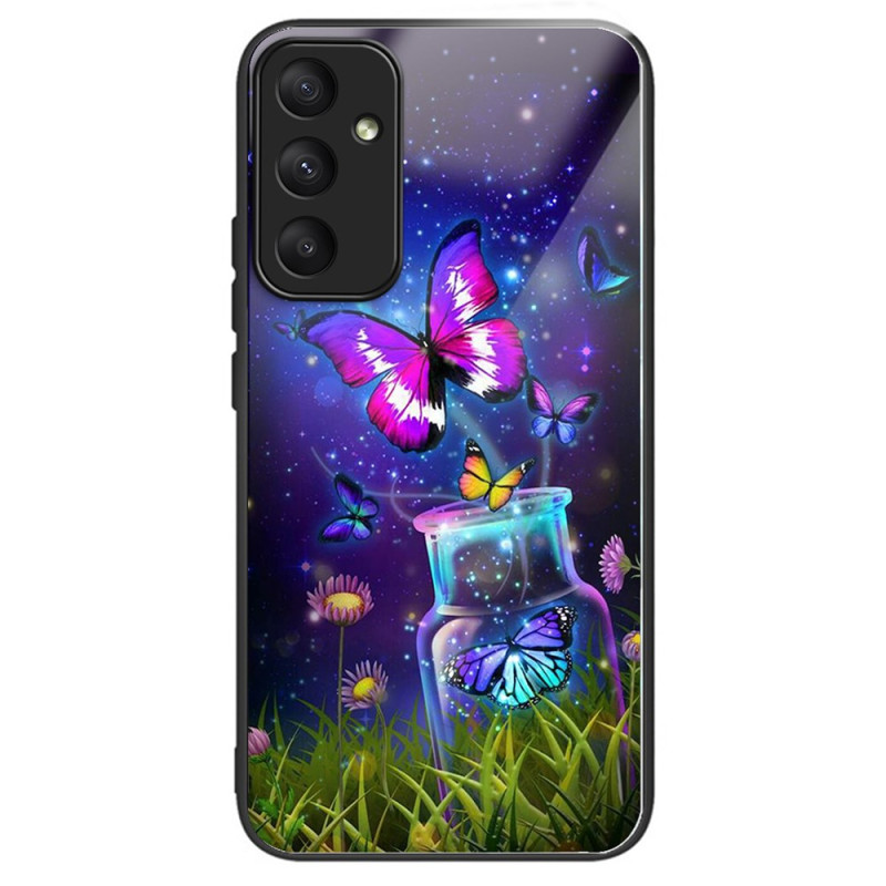 Samsung Galaxy A55 5G Case Tempered Glass Bottle and Butterfly