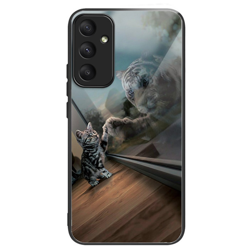 Samsung Galaxy A55 5G Tempered Glass Case Mirror Cat