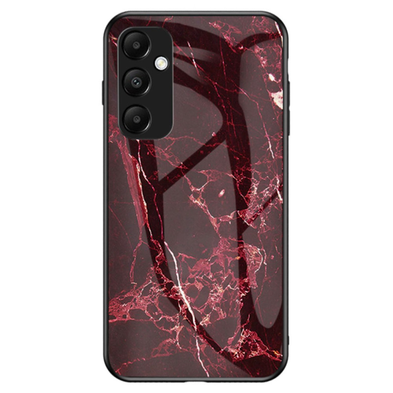 Samsung Galaxy A55 5G Hardcover Marble Pattern Tempered Glass Case