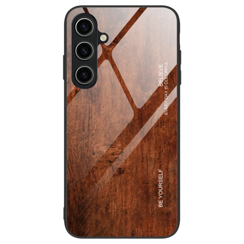 Samsung Galaxy A55 5G Wood Effect Tempered Glass Case