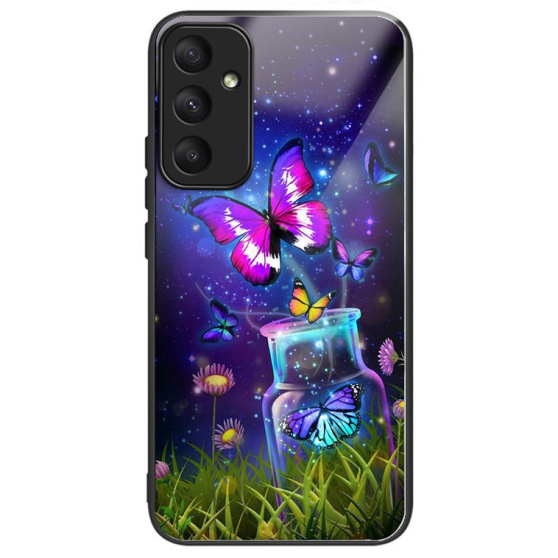 Samsung Galaxy A35 5G Case Tempered Glass Bottle and Butterfly