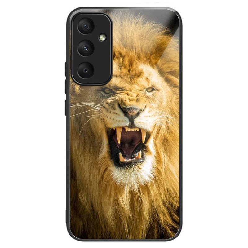 Samsung Galaxy A35 5G Tempered Glass Lion Design Case