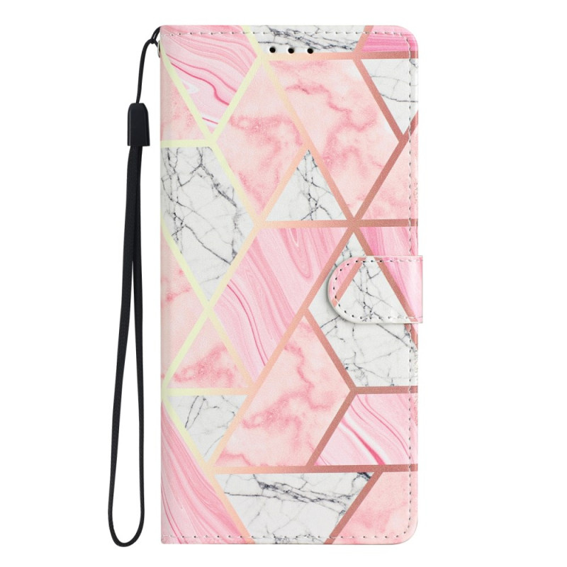 Samsung Galaxy A15 5G Case Pink Marble with Strap
