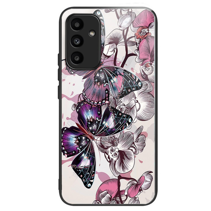 Samsung Galaxy A15 5G / A15 Toughened Glass Case Purple Butterflies