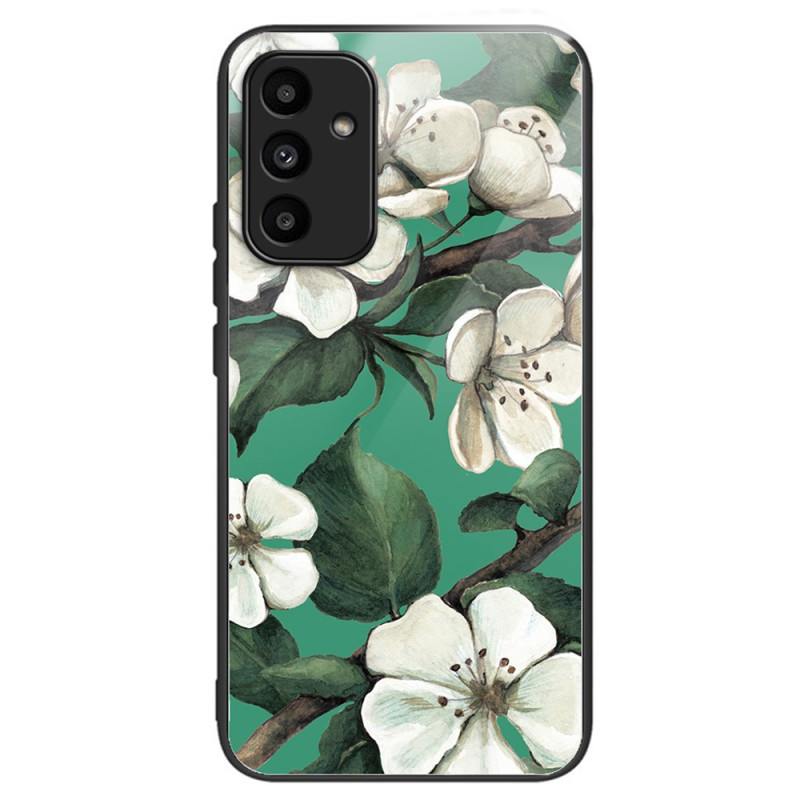 Samsung Galaxy A15 5G / A15 Tempered Glass Case White Flowers