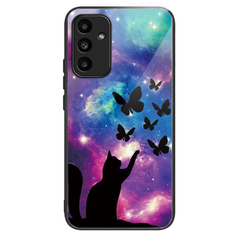 Samsung Galaxy A15 5G / A15 Tempered Glass Case Cat and Butterflies