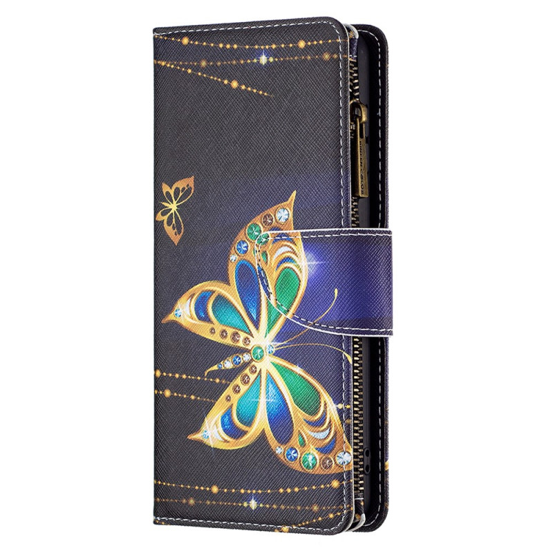 Case Xiaomi Redmi Note 13 Pro 4G / Poco M6 Pro 4G Wallet Strass Butterfly Strap