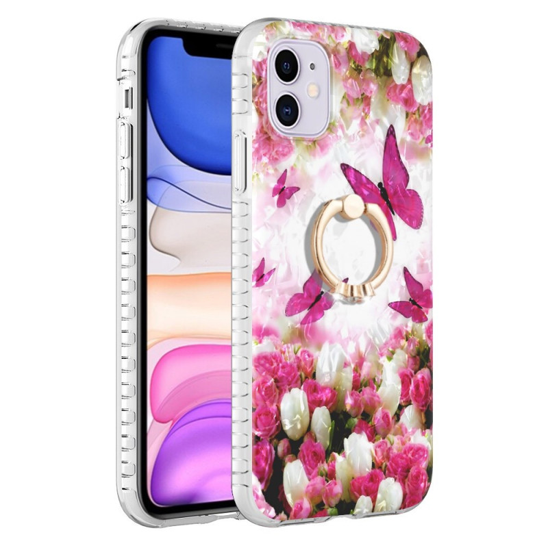 Case iPhone 11 Dancing Butterfly Ring Stand