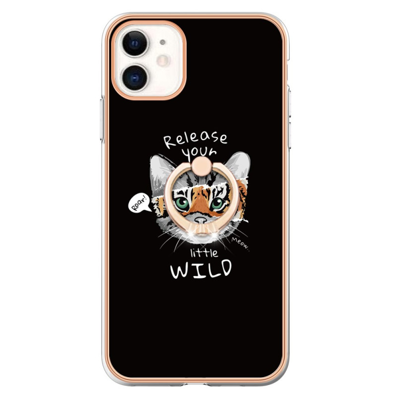 Case iPhone 11 Cat and Tiger Ring Holder