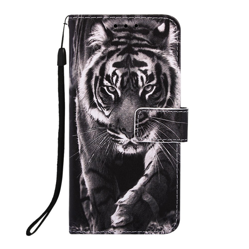 Cover for iPhone 11 Tiger motif with Lanyard
