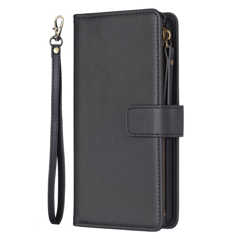 Cover for iPhone 11 The
ather effect Wallet with Strap