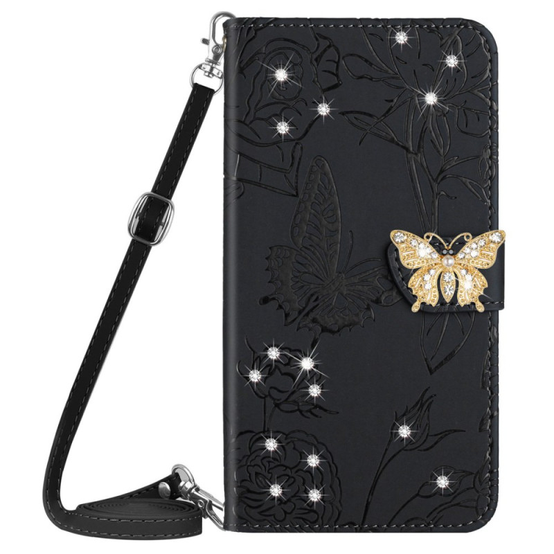 Case iPhone XR Charm Butterfly Shoulder Strap