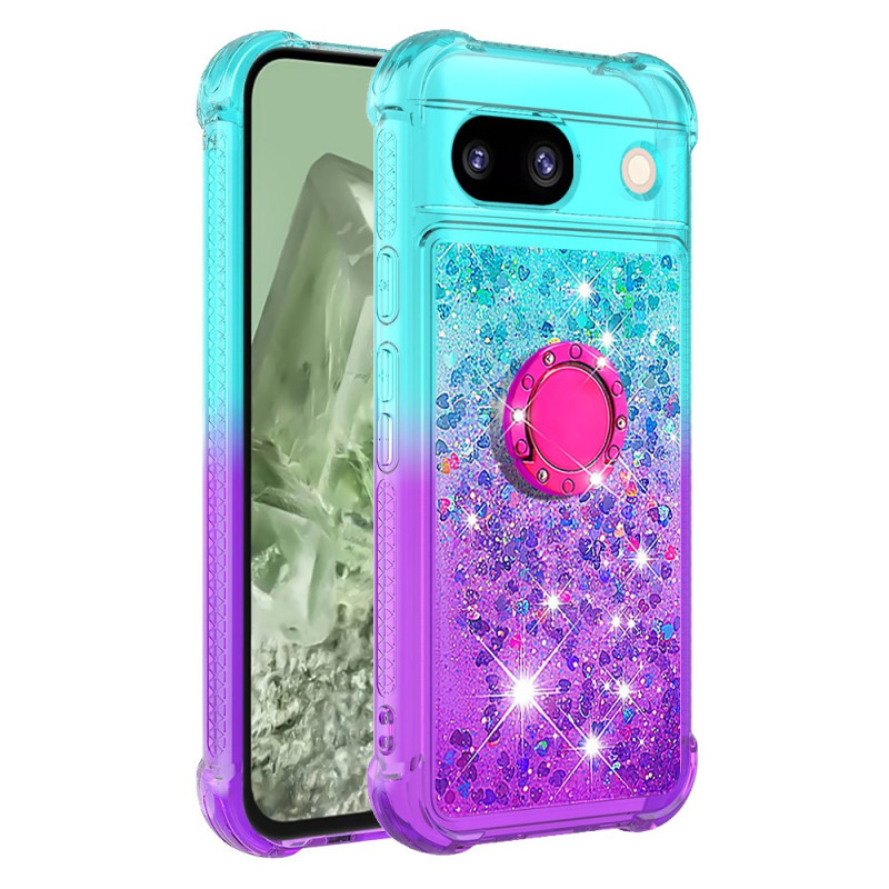 Google Pixel 8A Case Gradient Glitter Ring Stand