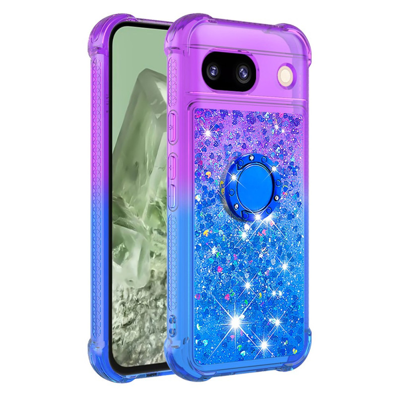 Google Pixel 8A Case Gradient Glitter Ring Stand