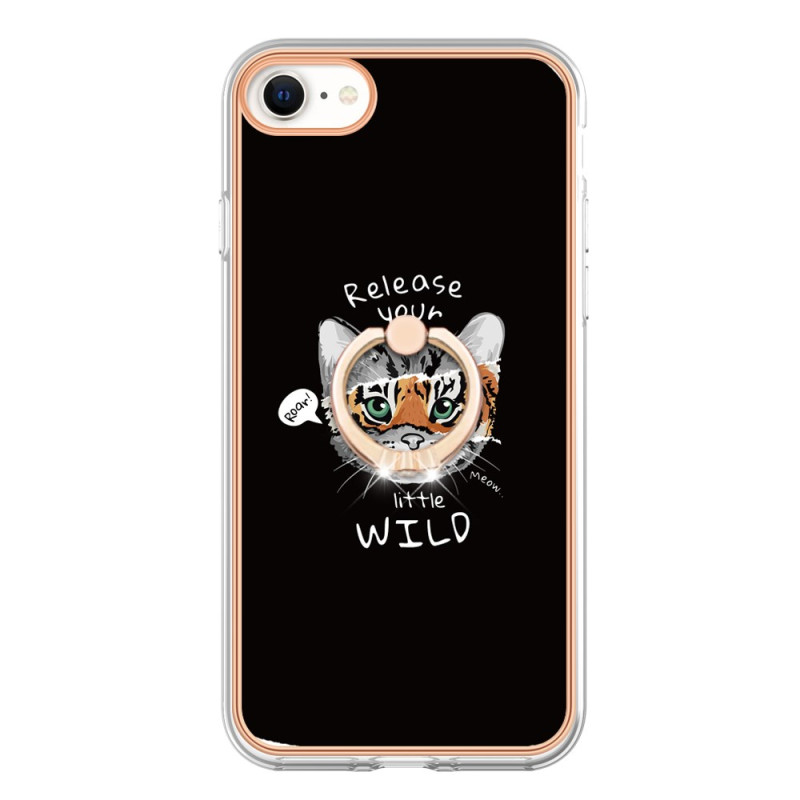 Case iPhone SE 3 / SE 2 / 8 / 7 Support Ring Cat and Tiger
