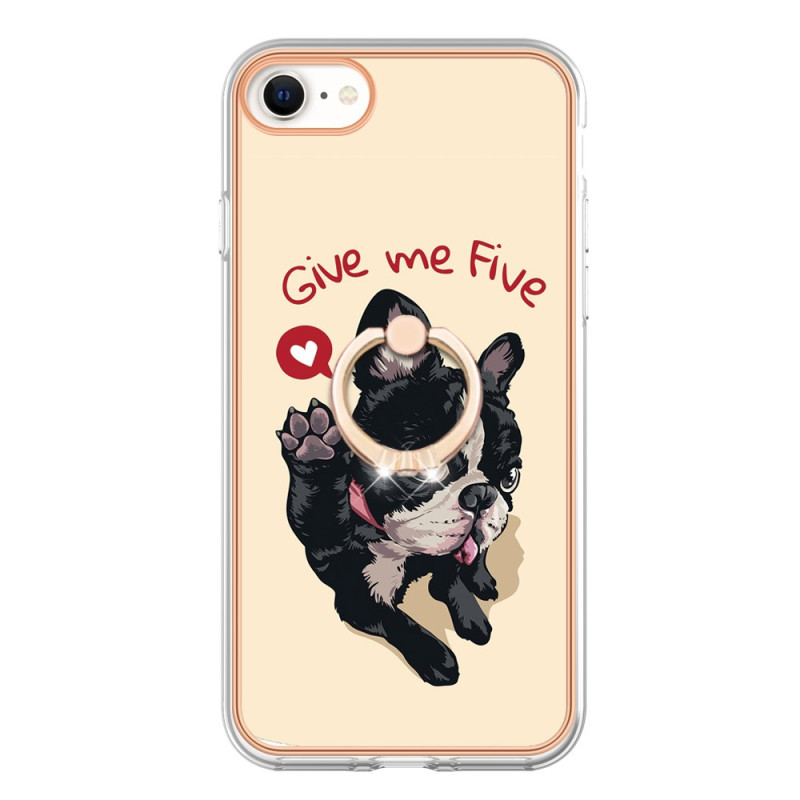 Case iPhone SE 3 / SE 2 / 8 / 7 Support Ring Dog Give Me Five