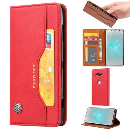 Flip Cover Sony Xperia XZ2 Compact Simili Cuir Porte-Cartes