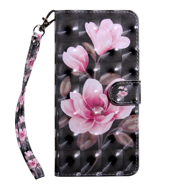 Samsung Galaxy S10 Pink Flower Strap Case