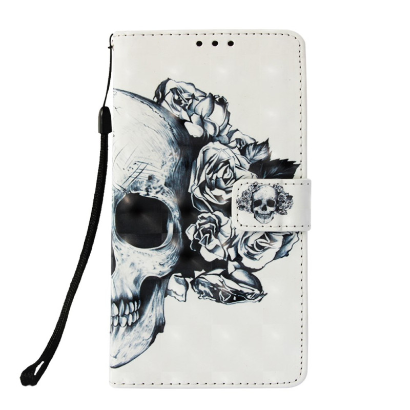 Samsung Galaxy S10 Flower Skull Strap Case