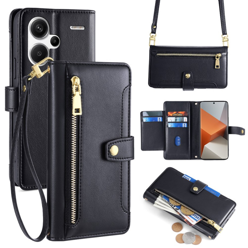 Case Xiaomi Redmi Note 13 Pro Plus 5G Wallet with Strap and Shoulder Strap