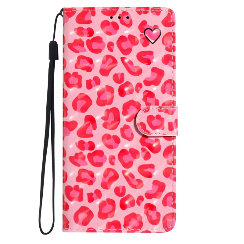 Honor 90 Pink The
opard Print Lanyard Case