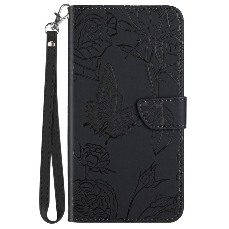 Case Realme C67 Butterfly Print with Strap