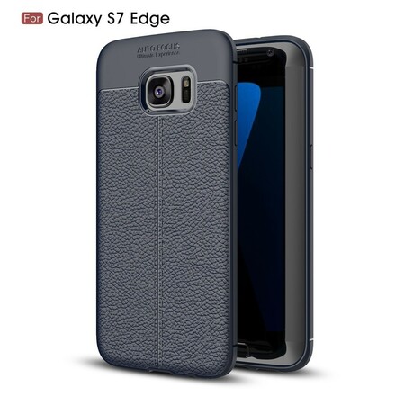 Samsung Galaxy S7 Edge Leather Case Lychee Effect Double Line