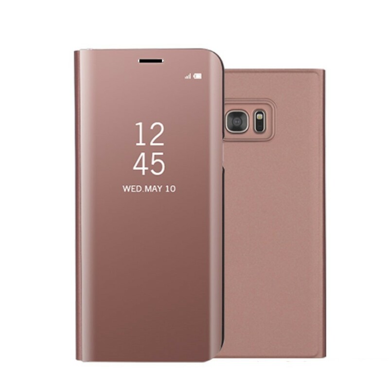 View Cover Samsung Galaxy S7 Edge Miroir et Effet Cuir