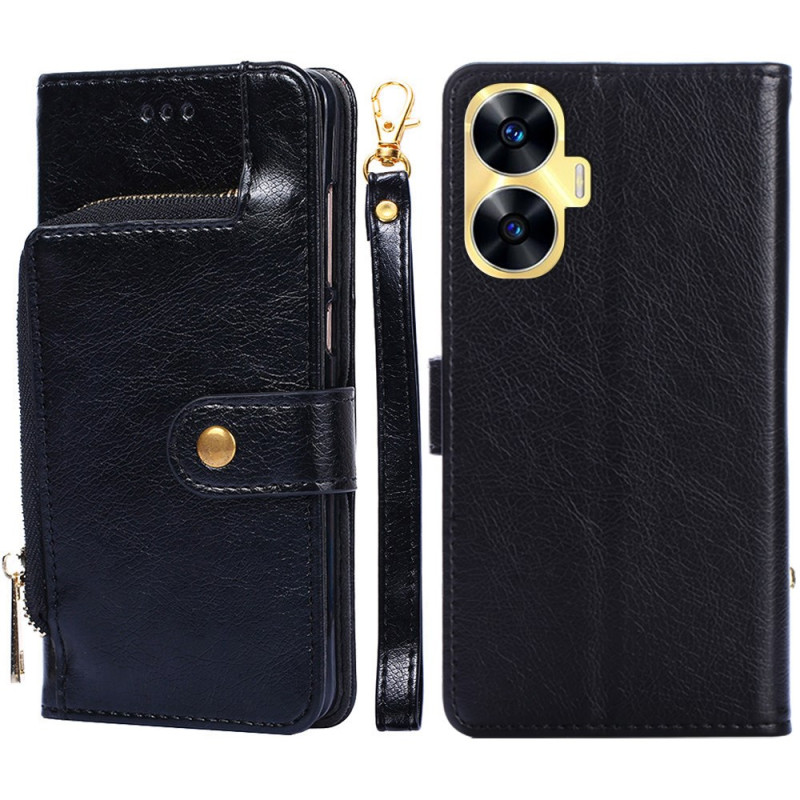 Realme C55 Zipped Pocket and Lanyard Case