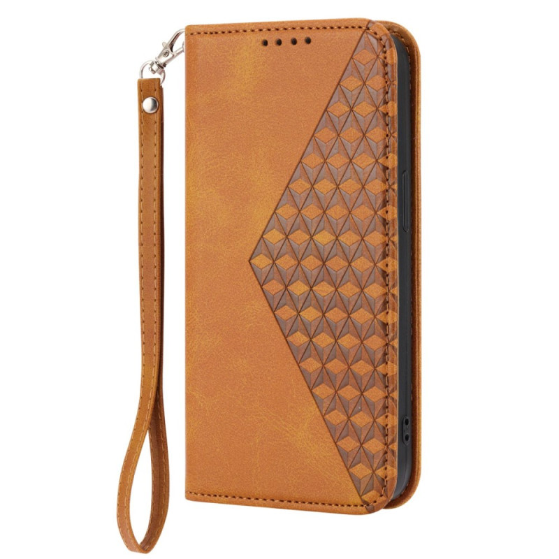 Flip Cover Realme C53 / C51 Losange pattern with strap