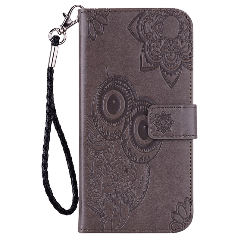 Xiaomi Redmi Note 13 Pro Plus 5G Owl and Flower Strap Case