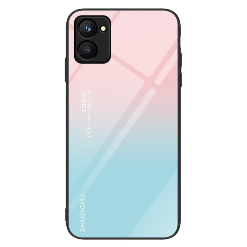 Realme C33 2023 / C33 Toughened Glass Cover Pink Blue Gradient