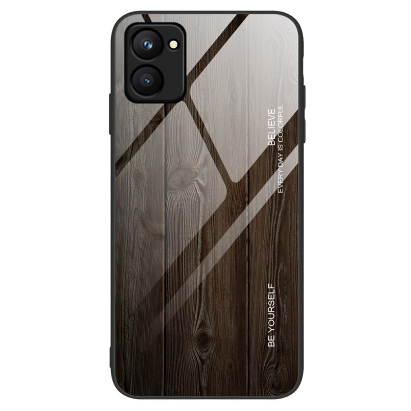 Realme C33 2023 / C33 Wood Effect Tempered Glass Case