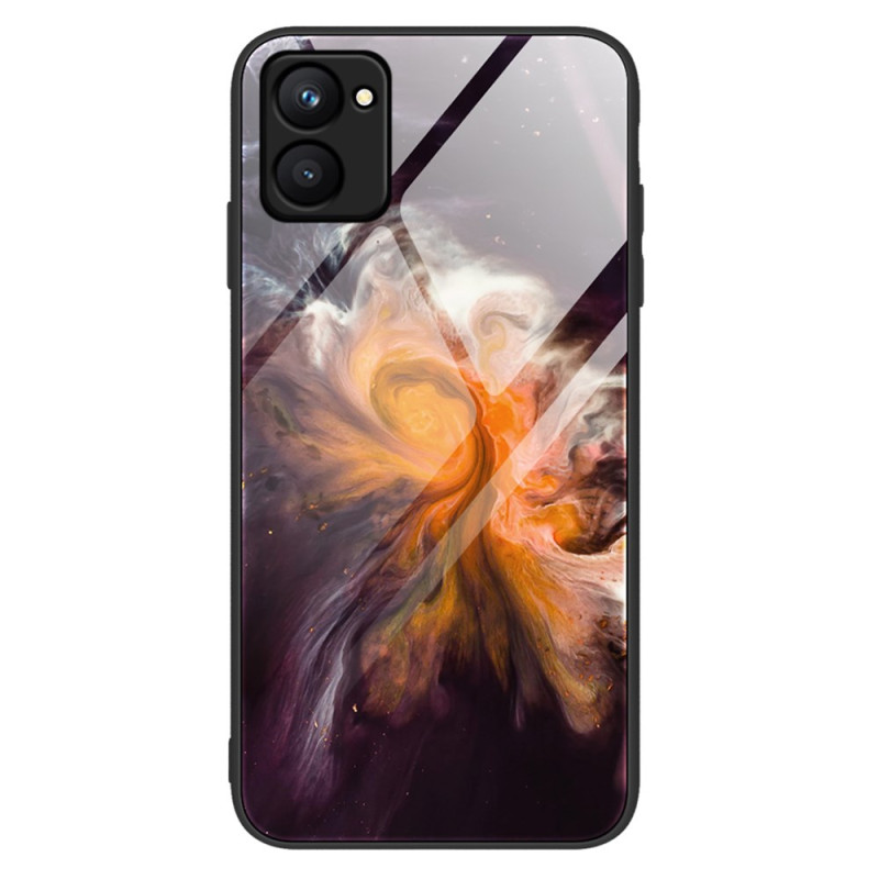 Realme C33 2023 / C33 Marbled Pattern Tempered Glass Case
