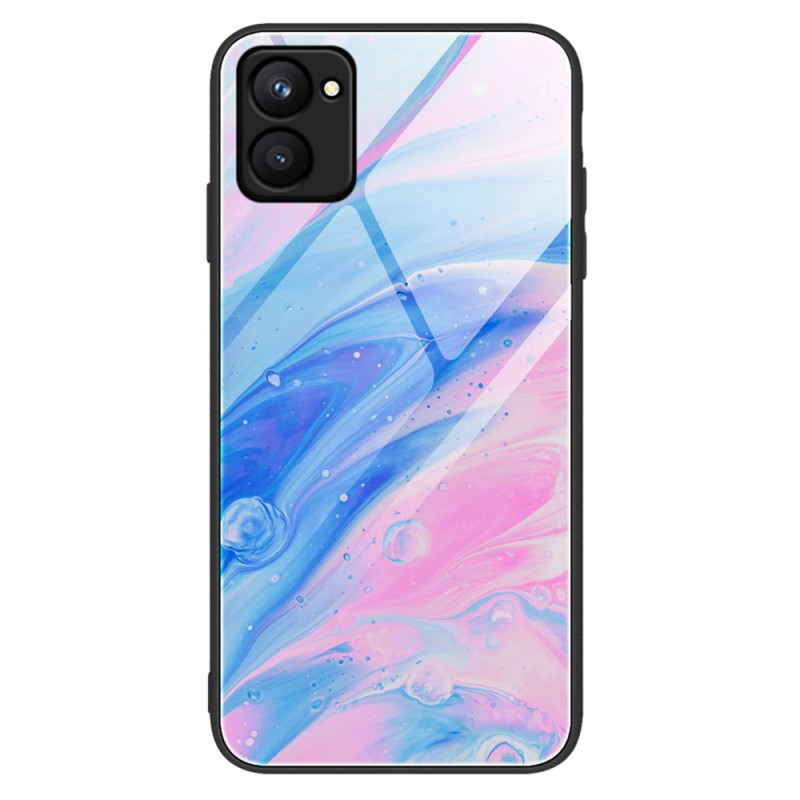 Realme C33 2023 / C33 Marbled Pattern Tempered Glass Case