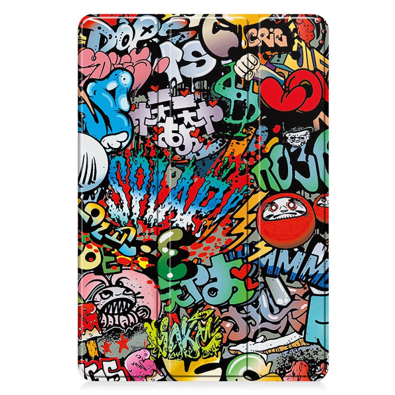 Smart Case Samsung Galaxy Tab S9 / Tab S9 FE Graffiti Stylus Holder