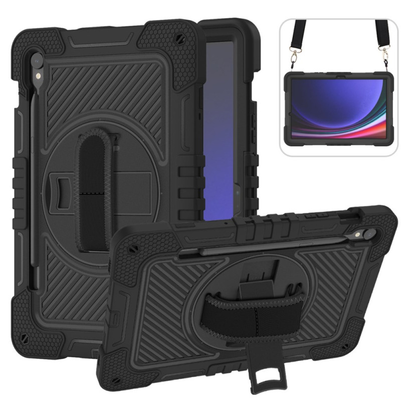 Samsung Galaxy Tab S9 Shockproof Case with Stand and Shoulder Strap