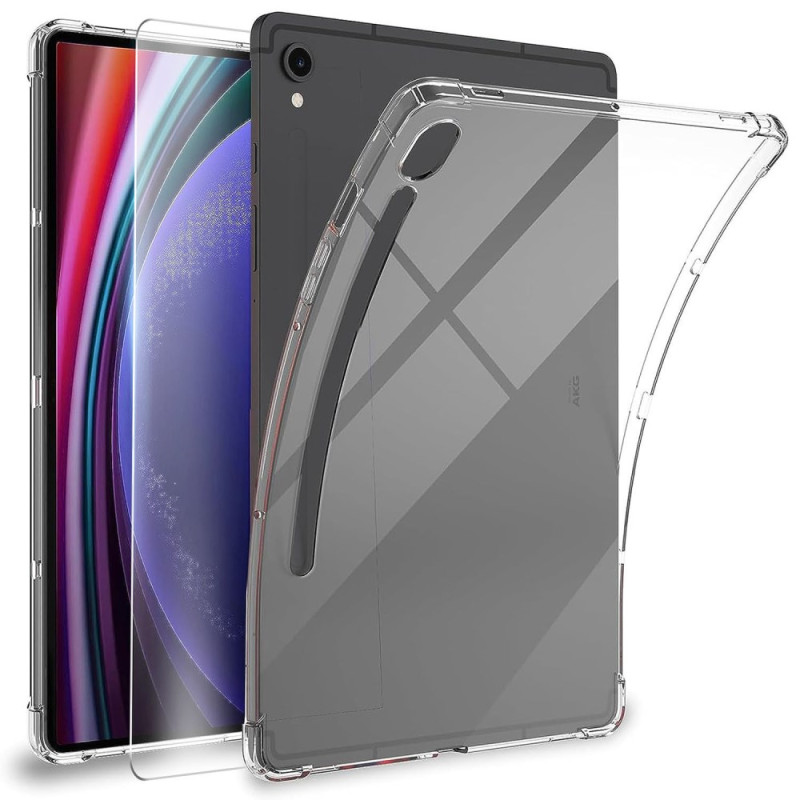 Samsung Galaxy Tab S9 Clear Case with Tempered Glass Screen Protector
