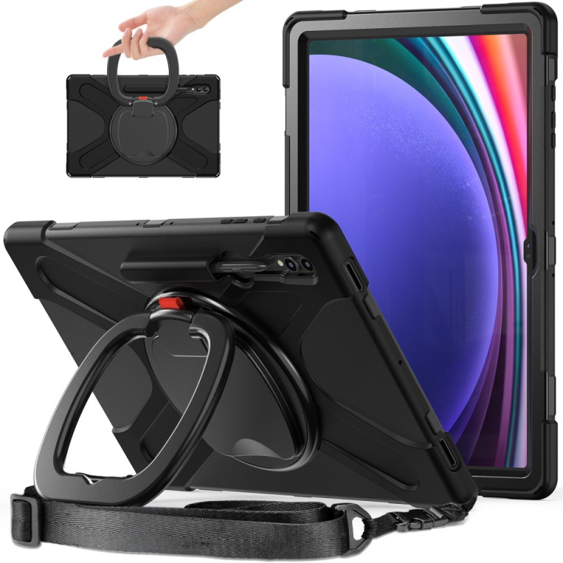 Samsung Galaxy Tab S9 / S8 Ultra Case Rotating Support and Shoulder Strap