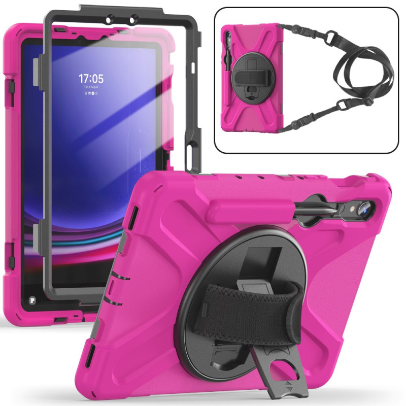 Coque Samsung Galaxy Tab S9 FE Bandoulière Support et Sangle