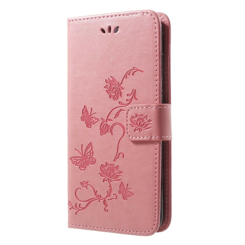 Case Huawei P20 Pro Butterflies and Flowers with Strap