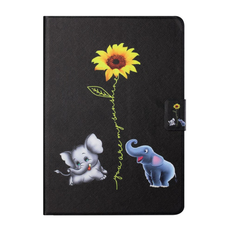 Samsung Galaxy Tab A9 Case Elephants and Sunflowers