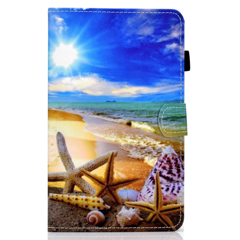 Samsung Galaxy Tab A9 Sky Blue and Beach Case