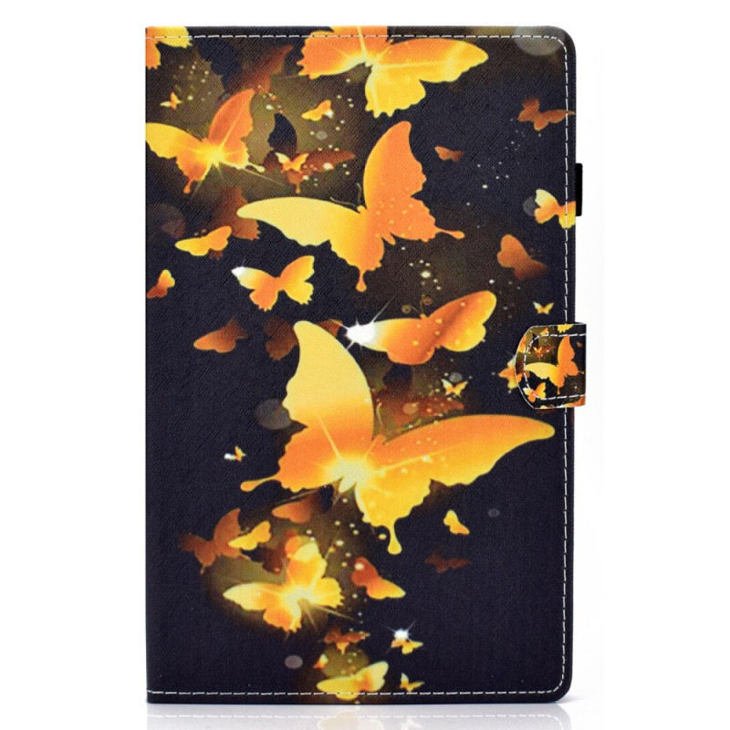 Samsung Galaxy Tab A9 Gold Butterflies in Flight Case