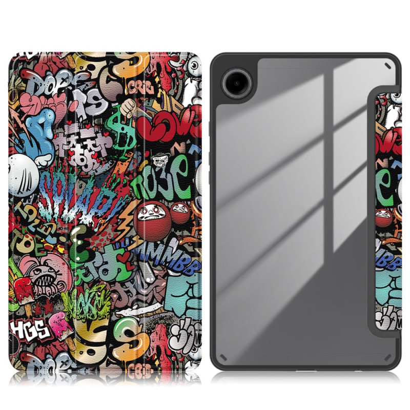 Smart Case Samsung Galaxy Tab A9 Transparent Back Graffiti