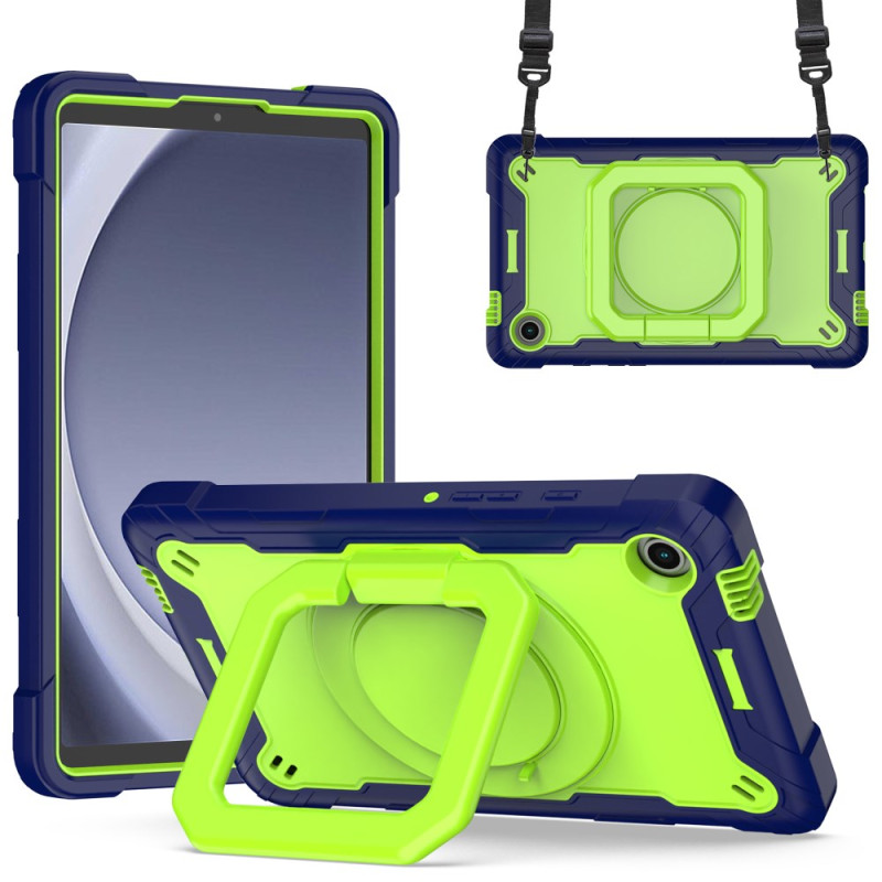 Samsung Galaxy Tab A9 Design Case Rotating Stand and Shoulder Strap