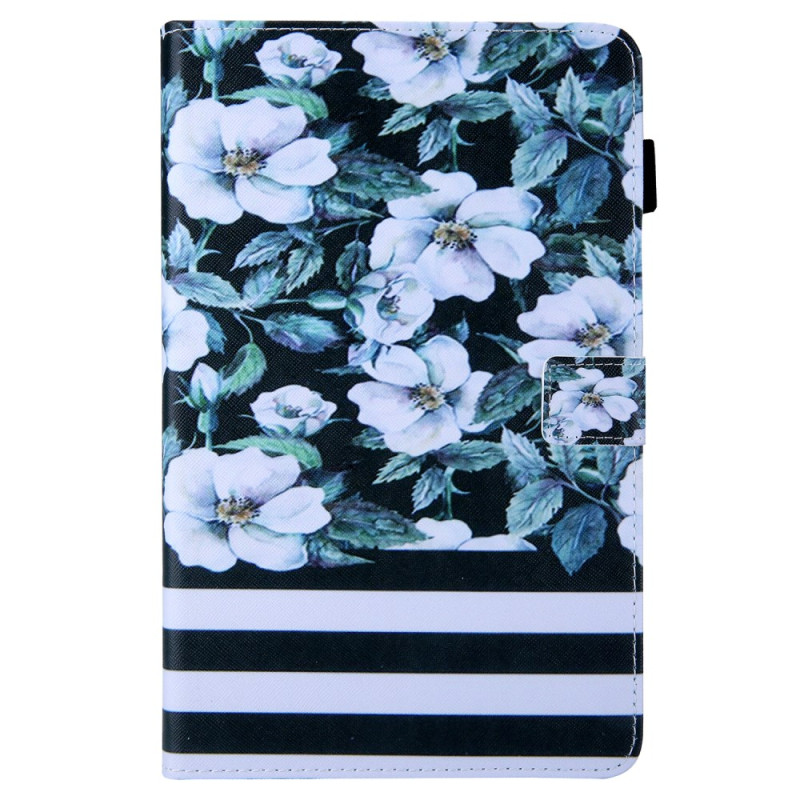 Samsung Galaxy Tab A9 Plus Case Flowers and Stripes