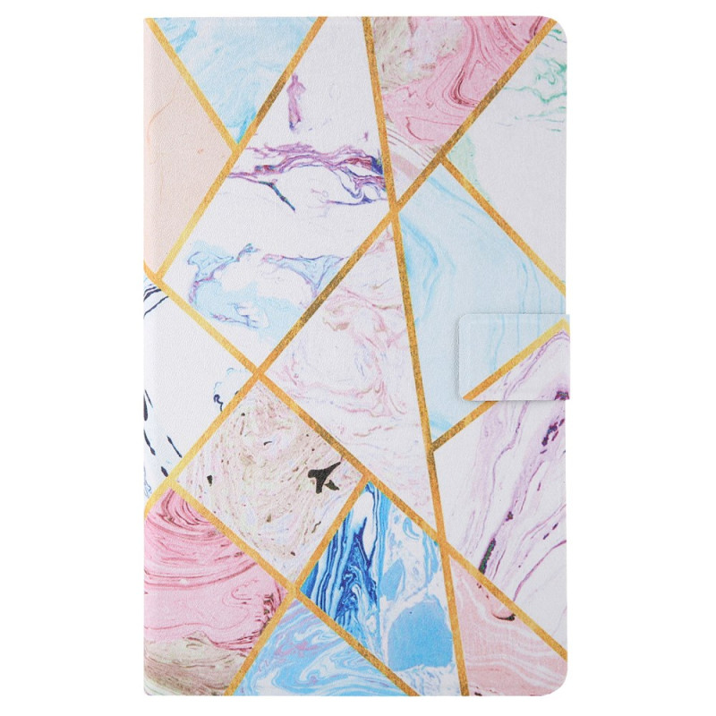 Samsung Galaxy Tab A9 Plus Case Marbled Geometric Pattern